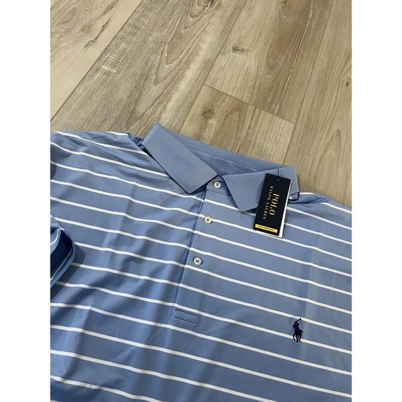 Ralph Lauren Other - Polo Ralph Lauren Polo Shirt Mens 3XLT Blue/ White Striped Performance